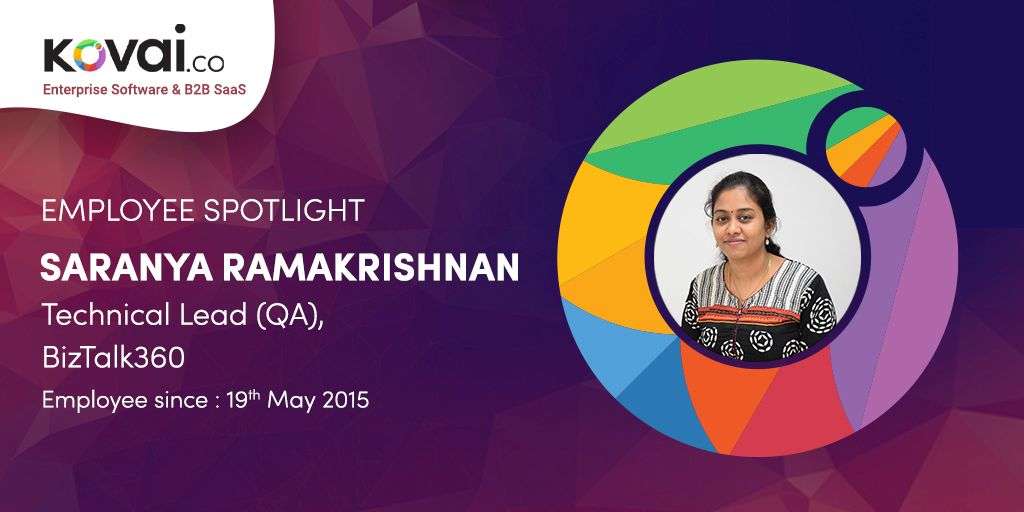 Saranya Ramakrishnan Employee Spotlight